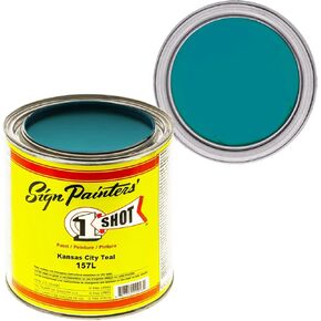 1 Shot Lettering Enamel Paint, Professional Pinstriping and Lettering Paint 8 OUNCE CAN- 1/2 PINT 101L/8Z (101L- Lettering White) in Kuwait