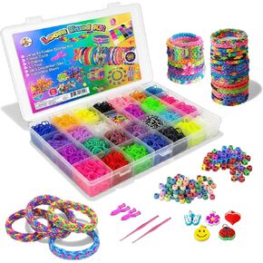 Luna Bear Loom Band Kit | Bracelet Making Kit for Kids | 5,000+ Rubber Bands, Charms, Beads, Tools & Organizer Case | Bright Colors | Creates 100+ Bracelets | Perfect Screen-Free Activity in Saudi Arabia