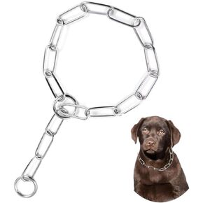 Choker Collar for Dogs,Silver Metal Slip Link Dog Chain Collar Heavy Duty Training Martingale Dog Collars for XXS XS Small Medium Large Breed Pets Boys Girls in Saudi Arabia