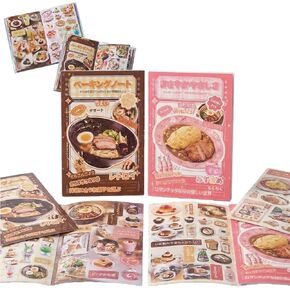 Japanese Manga Style Glitter Sticker Book, 60 Sheets 1200 Pcs Pet & Delicious Food Comic Decorative Laser Stickers for DIY Scrapbooking Journaling Handbook Decoration and Planner Supplies in Saudi Arabia