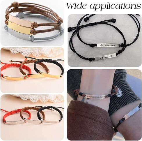 UNICRAFTALE 20 قطعة 2 أنماط منحنيات مستطيلة وصلات من الفولاذ المقاوم للصدأ موصلات وصلة 34-39 مم ذهبية ختم فارغة علامات موصلات لسوار DIY قلادة صنع المجوهرات ثقب 4-5 مم in Kuwait