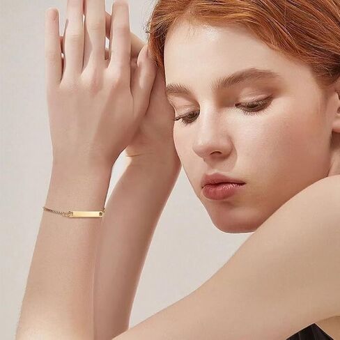 UNICRAFTALE 20 قطعة 2 أنماط منحنيات مستطيلة وصلات من الفولاذ المقاوم للصدأ موصلات وصلة 34-39 مم ذهبية ختم فارغة علامات موصلات لسوار DIY قلادة صنع المجوهرات ثقب 4-5 مم in Kuwait