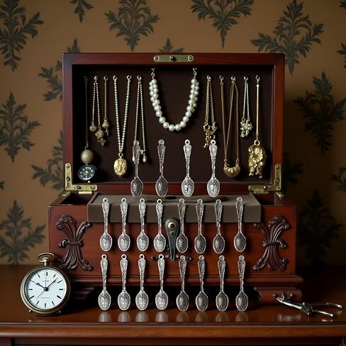 20Pcs Antique Silver Color 10 x 49 mm Vintage Carved Spoon Metal Charms Accessories Beading Supplies for Women,DIY Craft Jewelry Making Necklace Bracelet Key Chain,Beading and Jewelry Making in Saudi Arabia