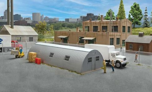 Walthers Cornerstone 933-3560 HO Scale Quonset Hut - Kit - 6-9/16 x 2-3/4 x 1-1/2" 16.6 x 6.9 x 3.8cm in Saudi Arabia