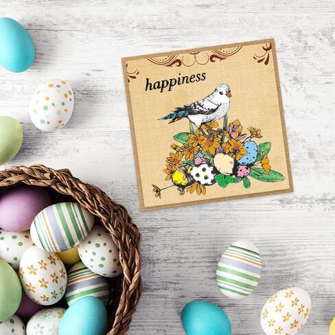 Happy Easter Words Clear Stamps for Card Making, Easter Eggs Birds Clear Stamps Easter Animals Background Transparent Rubber Seal Stamps for DIY Photo Scrapbooking Card Album Crafting Supplies in Saudi Arabia