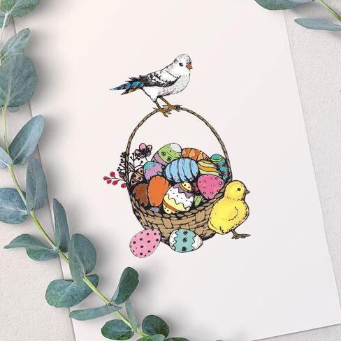 Happy Easter Words Clear Stamps for Card Making, Easter Eggs Birds Clear Stamps Easter Animals Background Transparent Rubber Seal Stamps for DIY Photo Scrapbooking Card Album Crafting Supplies in Saudi Arabia