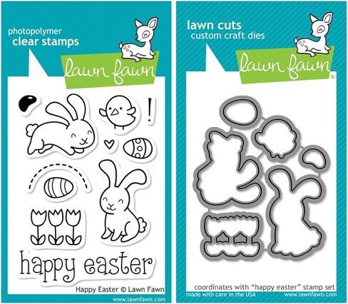حزمة ختم وقوالب عيد الفصح السعيد من Lawn Fawn - عنصران in Kuwait