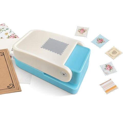 خرامة ختم بريدية مستطيلة، مقاس 1 × 0.8 بوصة، أداة ثقب ورق ذات حافة صدفية من أجل سجل القصاصات بنفسك، وصناعة البطاقات، وعلامات الهدايا، وألبومات الصور، ومشاريع صناعة الورق العتيقة واللوازم الفنية in Kuwait