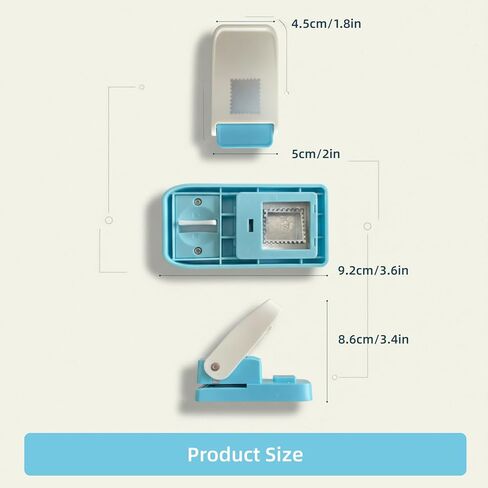 خرامة ختم بريدية مستطيلة، مقاس 1 × 0.8 بوصة، أداة ثقب ورق ذات حافة صدفية من أجل سجل القصاصات بنفسك، وصناعة البطاقات، وعلامات الهدايا، وألبومات الصور، ومشاريع صناعة الورق العتيقة واللوازم الفنية in Kuwait