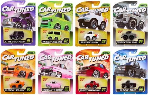 Diecast Model Car Compatible with CarTuned 1:64 2025 Series 6 Mainline Assortment of 8 Pieces Cars 592631-XX5 Factory Seal in Saudi Arabia