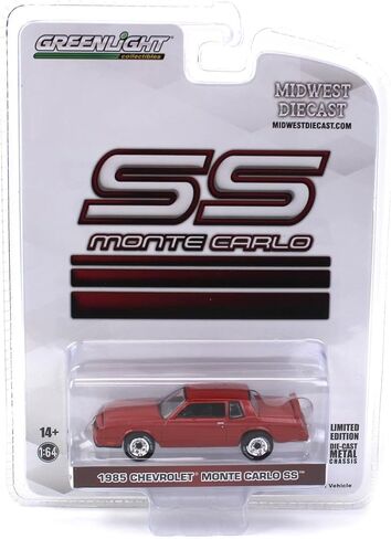 Greenlight 1/64 1985 Chevrolet Monte Carlo SS, Burgundy, Midwest Diecast 51566-A in Saudi Arabia
