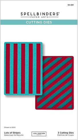 Spellbinders S5-691 Lots of Stripes Etched Dies from The All About Christmas Collection by Lisa Horton in Saudi Arabia