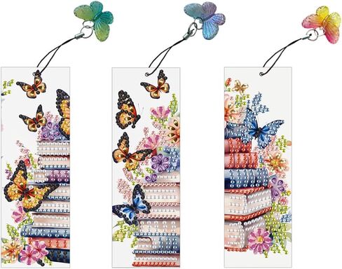 Diamond Art Bookmarks, 4Pcs Diamond Painting Bookmarks Kits for Women, Dragonfly DIY Diamond Art Kits for Adults Arts Craft in Saudi Arabia