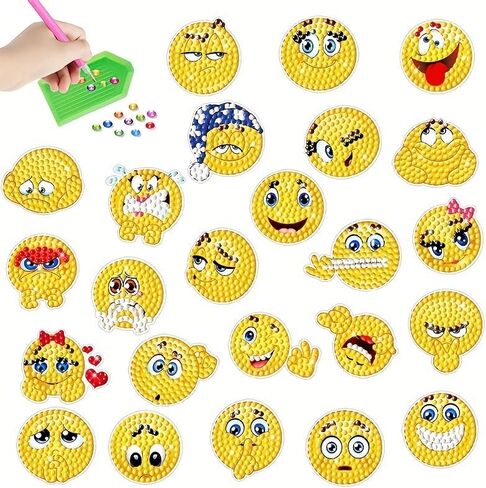 24-Piece Diamond Painting Kit for Adults - Complete DIY Craft Set with Gem Tools, Full Drill Mosaic Art Stickers for Beginners, Ideal Gift for Art Lovers in Saudi Arabia