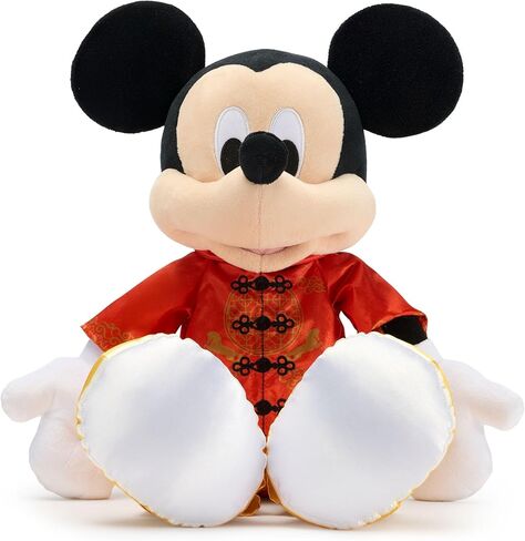 Disney Store Official Mickey Mouse 2026 Lunar New Year Plush - Year of The Fire Horse - Satin Outfit with Embroidered Tunic & Floral Pants - Disney Plushy with Detailed Plush Sculpting - 17" in Saudi Arabia