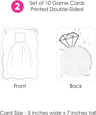 Big Dot of Happiness Wedding Kids Table Coloring Activity Cards, Wedding-Themed Games for Children, Double-Sided Gamerific Bundle - 40 Count in Saudi Arabia