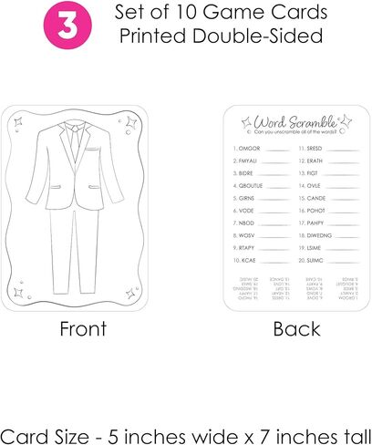 Big Dot of Happiness Wedding Kids Table Coloring Activity Cards, Wedding-Themed Games for Children, Double-Sided Gamerific Bundle - 40 Count in Saudi Arabia