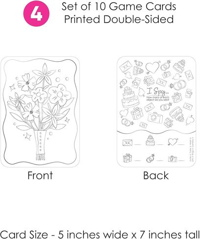 Big Dot of Happiness Wedding Kids Table Coloring Activity Cards, Wedding-Themed Games for Children, Double-Sided Gamerific Bundle - 40 Count in Saudi Arabia