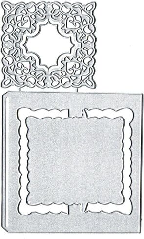 Square Card Frame Dies Metal Die Cuts, Square Card Frame Metal Cutting Dies Cut Stencils for DIY Scrapbooking Cards Photo Album Decorative Embossing Paper Dies for Scrapbooking Card Making in Saudi Arabia