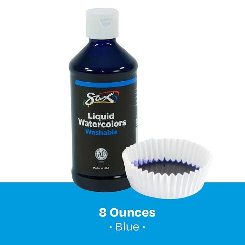Sax - 404584 True Color Concentrated Washable Liquid Watercolor - 8 Ounces - Blue in Saudi Arabia