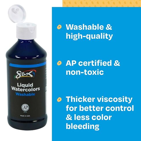 Sax - 404584 True Color Concentrated Washable Liquid Watercolor - 8 Ounces - Blue in Saudi Arabia