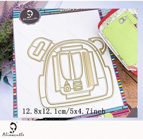 Alinacutle 1PC Backpack Album School Bag Dies Metal Cutting Die Cut for Handmade Card Making Scrapbooking Album Paper Gift Holiday Decor Handmade Template in Saudi Arabia