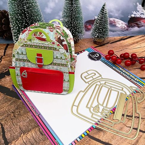 Alinacutle 1PC Backpack Album School Bag Dies Metal Cutting Die Cut for Handmade Card Making Scrapbooking Album Paper Gift Holiday Decor Handmade Template in Saudi Arabia