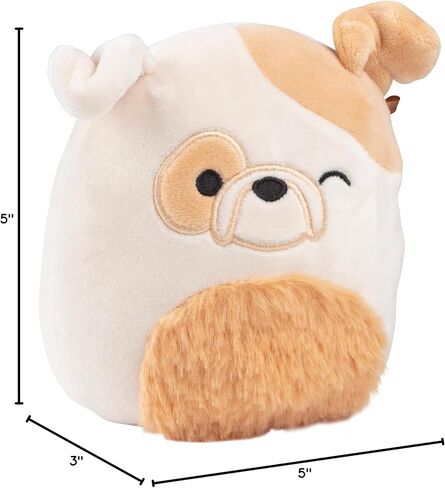 Squishmallow Original 5 بوصة Brock The Bulldog - لعبة Jazwares الرسمية من القطيفة - لعبة حيوانات صغيرة محشوة ناعمة واسفنجية قابلة للتجميع - أضف إلى فريقك - هدية للأطفال والفتيات والفتيان in Saudi Arabia
