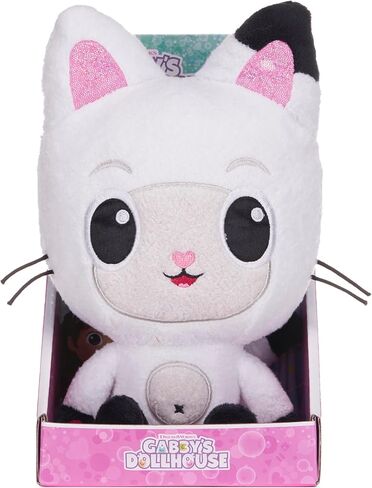 دمية Posh Paws 50105 Gabby's Dollhouse مقاس 25 سم (10 بوصة) لعبة قطيفة ناعمة لشخصية Pandy Paws، باللون الأبيض in Saudi Arabia
