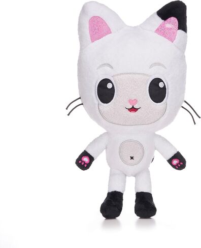 دمية Posh Paws 50105 Gabby's Dollhouse مقاس 25 سم (10 بوصة) لعبة قطيفة ناعمة لشخصية Pandy Paws، باللون الأبيض in Saudi Arabia