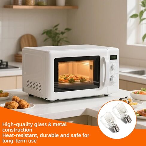 2 حزمة 10692 لمبة الميكروويف 110-130 فولت الجهد العريض E17 T7 5 واط متوافق مع لمبة الأجهزة GE يناسب لمبة الأجهزة مصباح الحمم البركانية in Kuwait