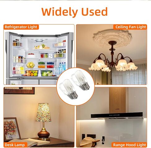 2 حزمة 10692 لمبة الميكروويف 110-130 فولت الجهد العريض E17 T7 5 واط متوافق مع لمبة الأجهزة GE يناسب لمبة الأجهزة مصباح الحمم البركانية in Kuwait