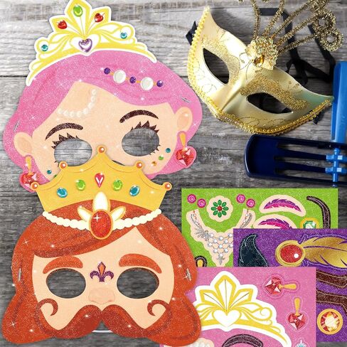Fancy Land 24 Pack Purim Mask Craft Kits for Kids DIY Glitter Purim Story Character Mask for Jewish Holiday Party Favors Classroom Activities Projects in Saudi Arabia