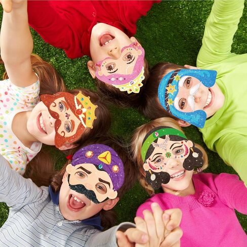 Fancy Land 24 Pack Purim Mask Craft Kits for Kids DIY Glitter Purim Story Character Mask for Jewish Holiday Party Favors Classroom Activities Projects in Saudi Arabia