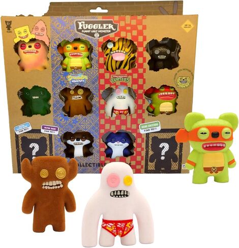 Fuggler Series 2 Collectible Figures 12-Pack Window Box | Mystery Toy Bundle with Rare Chase Figures, Creepy Miniatures, Disturbing Designs, Hidden Surprises, Collector Display Set (Assortment C) in Kuwait