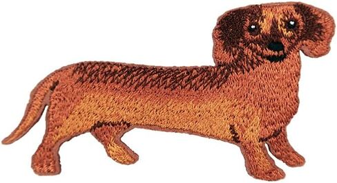 Cute-Patch Dachshund Sausage Sherpage Dog Embroidered Iron on Patch in Saudi Arabia
