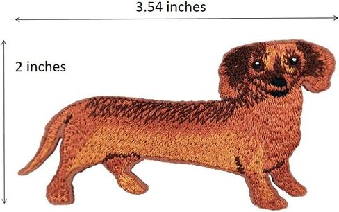 Cute-Patch Dachshund Sausage Sherpage Dog Embroidered Iron on Patch in Saudi Arabia