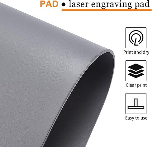 2 Pack Grey Laser Engraving Rubber Sheets, A4 Size (11.7"x8.3", 2.3mm Thick) – Soft Stamp Making Material, Low Odor, Durable Carving Blocks for Custom DIY Rubber Stamps & Crafts in Kuwait