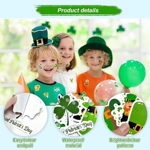 100 قطعة من ملصقات عيد القديس باتريك، ملصقات فينيل مقاومة للماء للعطلات الأيرلندية لزجاجة المياه، والكمبيوتر المحمول، ودفتر القصاصات، وملصقات يوم القديس باتريك، وإكسسوارات ديكورات Lucky Shamrock in Kuwait