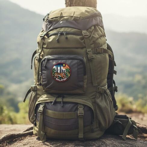 Malaysia Flag Patch Embroidered Iron-on/Sew-on Badge (3.5 Inch) Kuala Lumpur Travel Vacation Souvenir Tourist Emblem Backpack Gift Patches in Saudi Arabia