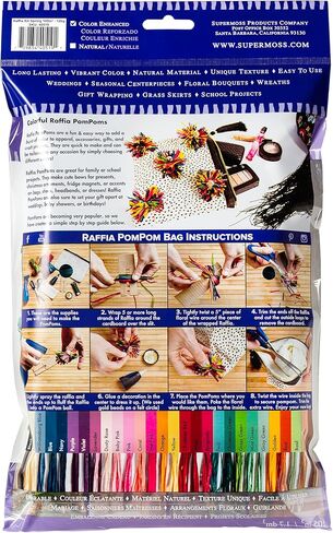 SuperMoss (40519) Raffia Craft Kit, Spring Coastal Theme, 5 Colored Bows in Saudi Arabia