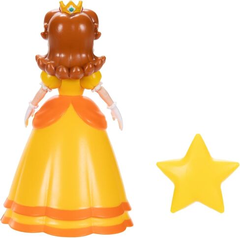 Nintendo Super Mario 4-Inch Daisy Poseable Figure with Super Star Accessory Ages 3+ (Officially Licensed) in Saudi Arabia
