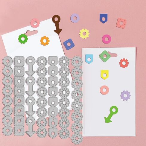 Page Tab Hole Reinforcement Cutting Dies for DIY Scrapbooking Metal Geometric Craft Designs Die Cuts Embossing Stencils Template for Paper Card Making Decoration Album in Saudi Arabia