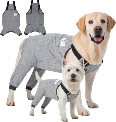 Dog Recovery Suit for Hid Leg, Soft Stretchy Pants for Hip Thigh Wound Protective Sleeves to Prevent Licking (Grey, 5XL(Reference Weight 65-88 lbs)) in Saudi Arabia