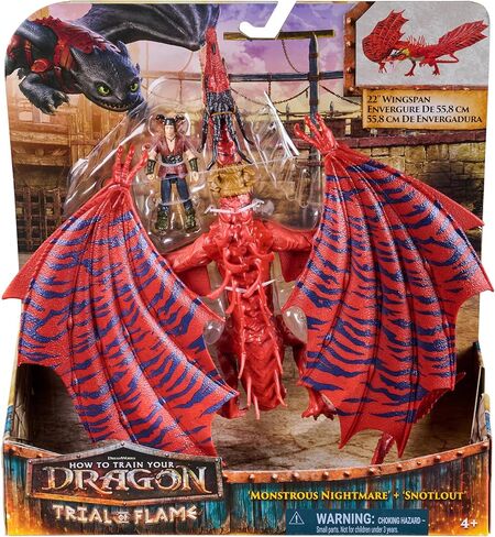 DreamWorks Dragons How to Train Your Dragon, Monstrous Nightmare and Snotlout, Viking Duo Action Figures, Kids Toys for Boys Ages 4 and up in Saudi Arabia