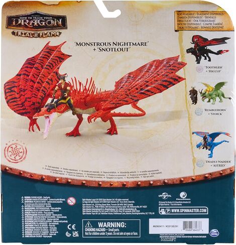 DreamWorks Dragons How to Train Your Dragon, Monstrous Nightmare and Snotlout, Viking Duo Action Figures, Kids Toys for Boys Ages 4 and up in Saudi Arabia