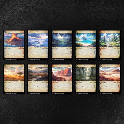 بطاقات الوكيل لـ Magic The Gathering، بطاقات فنية بديلة مخصصة يمكنك صنعها بنفسك، Ixalan Sytle Dual Lands، عادية in Kuwait