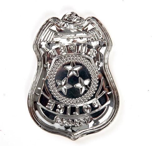 BinaryABC Metal Police Badges,Police Role Play Brooch Props,Halloween Cop Cosplay Costume Accessory,2PCS in Saudi Arabia
