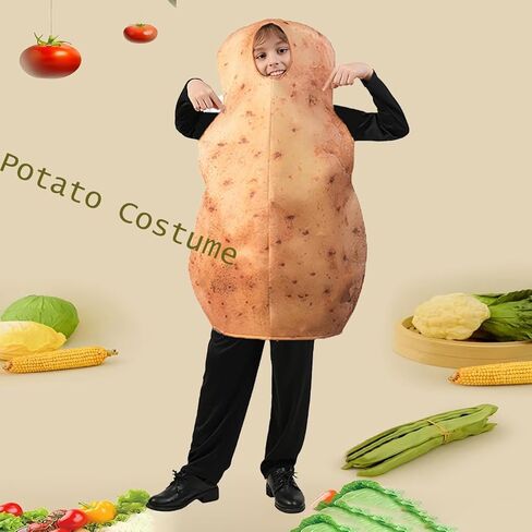 DSplay Kids Potato Costume Cosplay Fun Food Halloween Party in Saudi Arabia