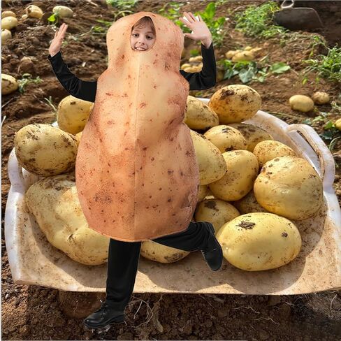 DSplay Kids Potato Costume Cosplay Fun Food Halloween Party in Saudi Arabia